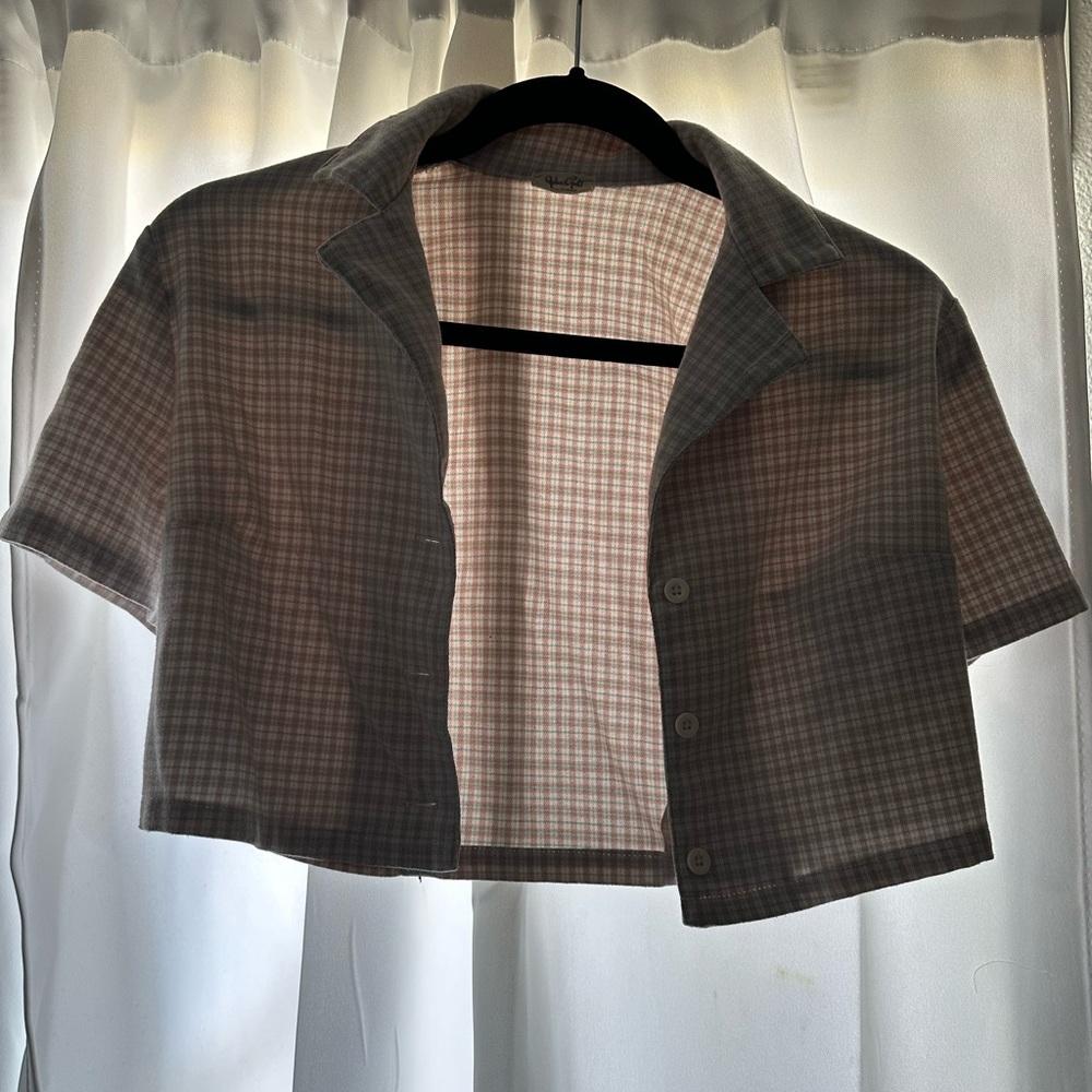 John Galt crop button up